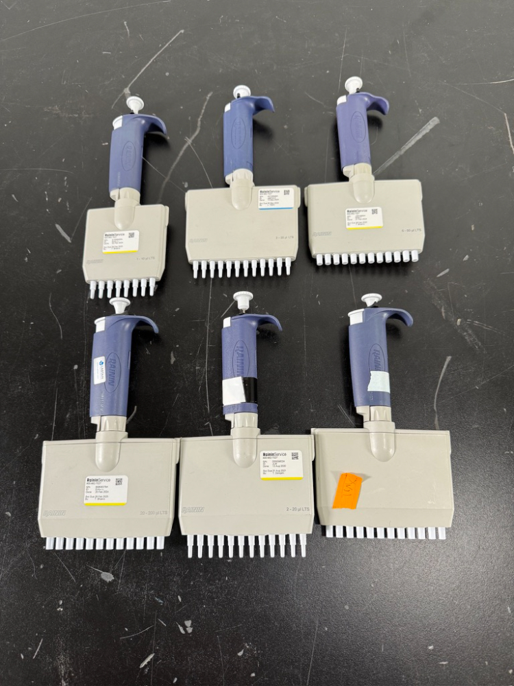Image of Rainin Pipet Lite Multichannel Pipettes - Quantity 6